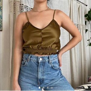 ZARA DARK GOLD CROP TOP